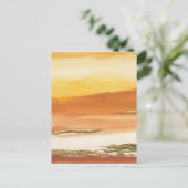 Gilded Amber I v2 Abstract Print ポストカード (スタンド正面)