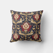 Gilded Art Nouveau Floral Damask クッション (裏面)