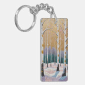 Gilded Aspen Grove: A Winter’s Dream キーホルダー (正面左)