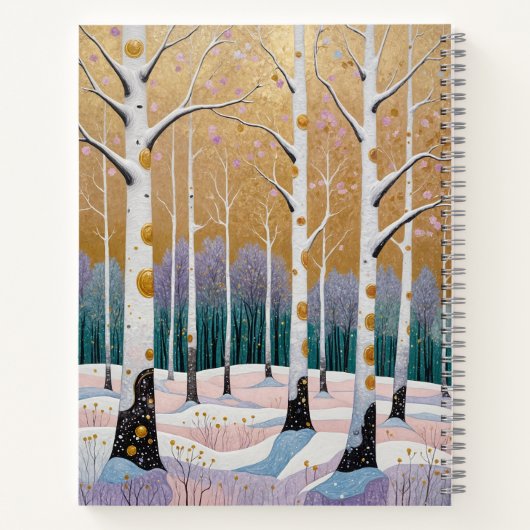 Gilded Aspen Grove: A Winter’s Dream ノートブック (裏面)