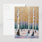 Gilded Aspen Grove: A Winter’s Dream ポストカード (正面/裏面)