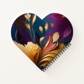 Gilded Bloom – Abstract Floral Composition ノートブック (裏面)