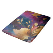 Gilded Bloom – Abstract Floral Composition バスマット (アングル)