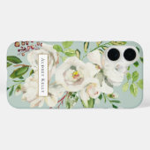 Gilded Blooms カスタムモノグラム ミント Case-Mate iPhoneケース (裏面 (横))