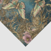 Gilded Butterfly Elegance - Art Nouveau Floral 薄葉紙 (詳細)