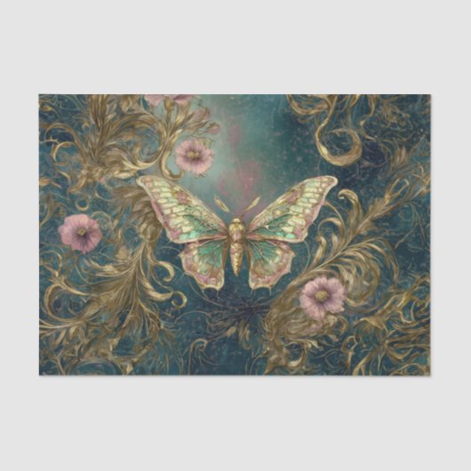 Gilded Butterfly Garden - Art Nouveau Garden 薄葉紙 (正面)