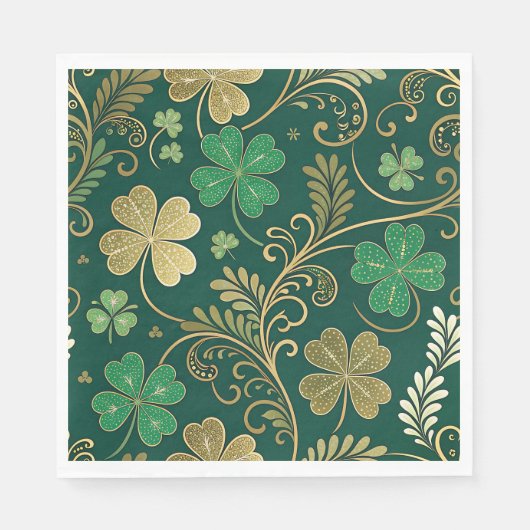 Gilded Clover Flourish スタンダードランチョンナプキン (正面)