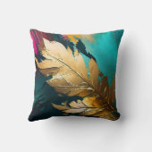 Gilded Feather – Luxe Abstract Elegance クッション (裏面)