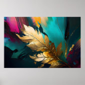 Gilded Feather – Luxe Abstract Elegance ポスター (正面)