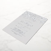 Gilded Floral | 銀箔グレー 結婚式用 箔招待状 (回転した状態)