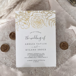 Gilded Floral | Gold Foil The Wedding Of 箔招待状