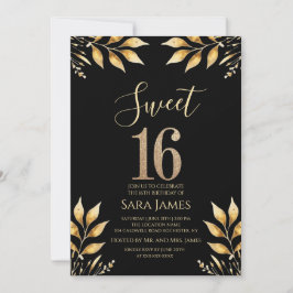 Gilded Glitz Sweet 16 Invitation 招待状