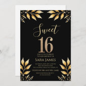 Gilded Glitz Sweet 16 Invitation 招待状 (正面/裏面)