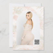 Gilded Gold Sage & Blush Botanical Sweet 16 招待状 (裏面)