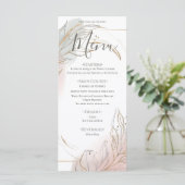 Gilded Gold Sage & Blush Botanical Wedding メニュー (スタンド正面)