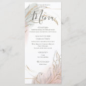 Gilded Gold Sage & Blush Botanical Wedding メニュー (正面)