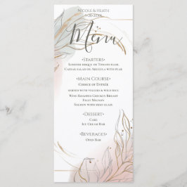 Gilded Gold Sage & Blush Botanical Wedding メニュー