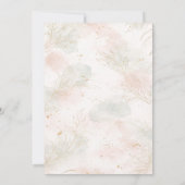 Gilded Gold Sage & Blush Botanical Wedding  招待状 (裏面)
