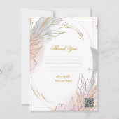 Gilded Gold Sage & Blush Botanical Wedding  招待状 (正面)