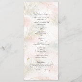 Gilded Gold Sage & Blush Botanical Wedding Program メニュー (裏面)