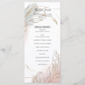 Gilded Gold Sage & Blush Botanical Wedding Program メニュー (正面)