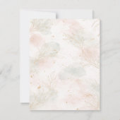 Gilded Gold Sage & Blush Botanical Wedding RSVP 招待状 (裏面)