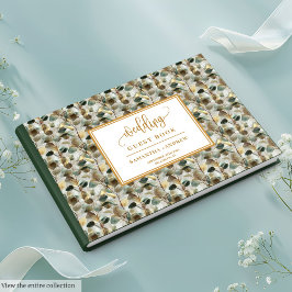 Gilded Hunter Green And Gold Wedding Guest Book ゲストブック