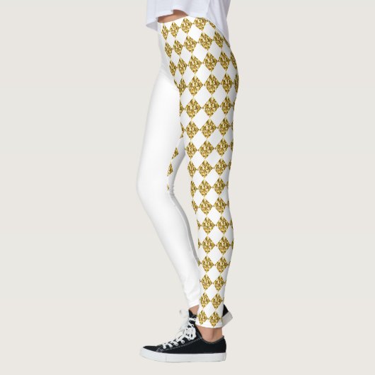 Gilded Illusion white Leggings レギンス (左)
