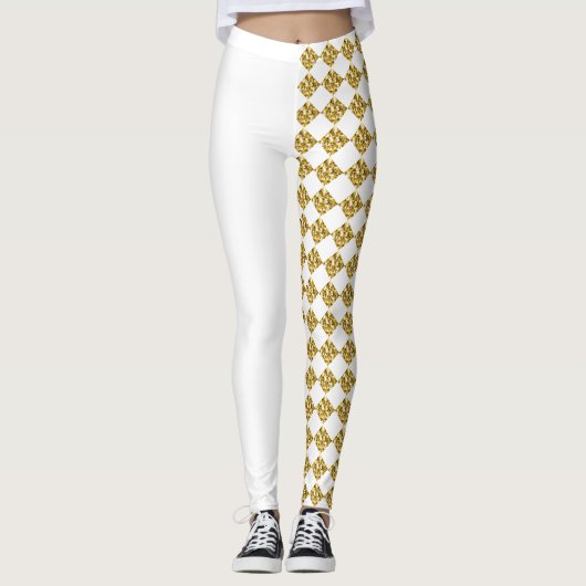 Gilded Illusion white Leggings レギンス (正面)