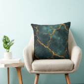 Gilded Kintsugi Abstract Luxury Resilience Design クッション (椅子)