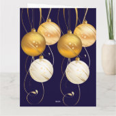 Gilded Midnight New Year’s Eve Card Luxury blue カード (裏面)