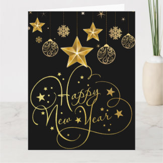 Gilded Midnight New Year’s Eve Card – Luxury Foile カード