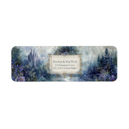 Gilded Misty Fairytale Castle Landscape ラベル