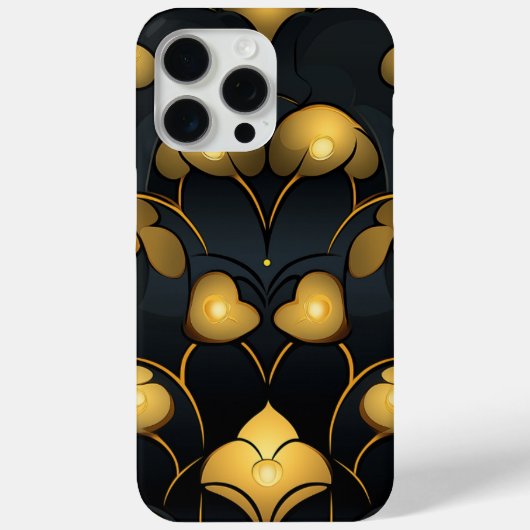 Gilded Noir Bloom Art Deco Case-Mate iPhoneケース (裏面)