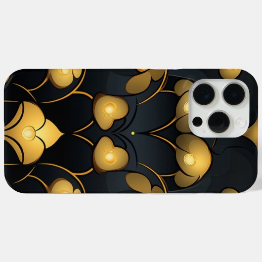 Gilded Noir Bloom Art Deco Case-Mate iPhoneケース (裏面 (横))