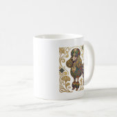 Gilded Splashes: Viennese Secession Poodle コーヒーマグカップ (正面右)