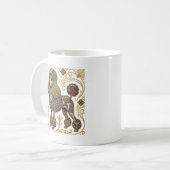 Gilded Splashes: Viennese Secession Poodle コーヒーマグカップ (正面左)