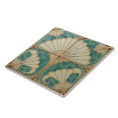 Gilded Teal and Cream Fans タイル (側面)