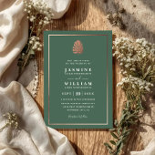 Gilded Tropics Elegant Modern QR Code Wedding 招待状