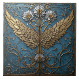 Gilded Winged Floral タイル