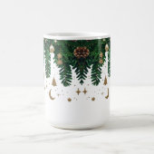 Gilded Winter Foliage Combo Mug - Premium Green コーヒーマグカップ (中央)