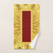 Gilded Zenith: Opulent Swirl | Crimson Gold Luxury バスタオルセット (ハンドタオル)