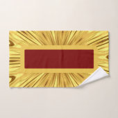 Gilded Zenith: Opulent Swirl | Crimson Gold Luxury バスタオルセット (ハンドタオル)