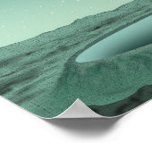 Gilent moonlit night. By a lake in another world. ポスター (角)