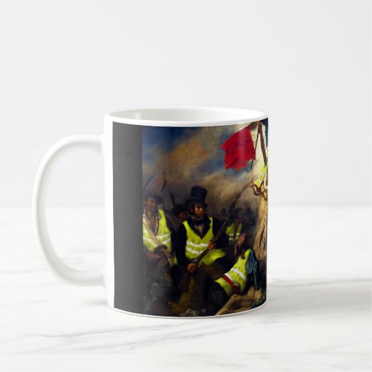 gilet jaune liberté guidant le peuple コーヒーマグカップ (左)