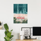 Gili Trawangan，インドネシアトラベルイラストレーション ポスター (ホームオフィス)