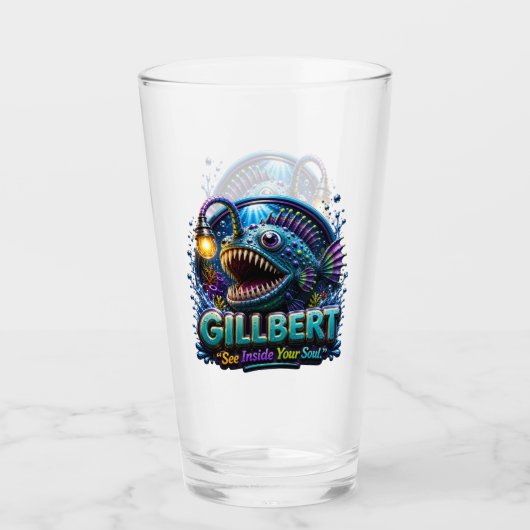 Gillbert Anglerfish – “See Inside Your Soul” Funny タンブラーグラス (正面)
