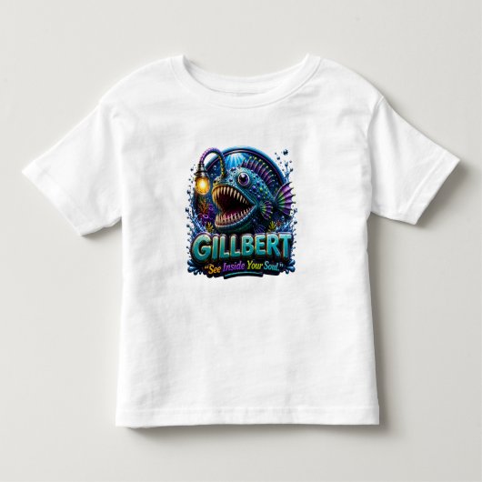 Gillbert Anglerfish – “See Inside Your Soul” Funny トドラーTシャツ (正面)