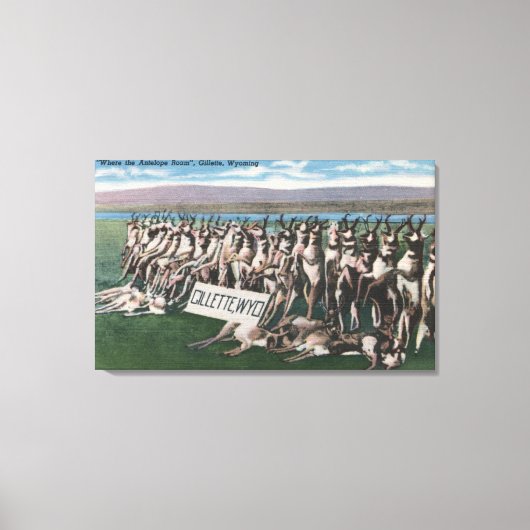 Gillette, WY - Where the Antelope Roam キャンバスプリント (正面)