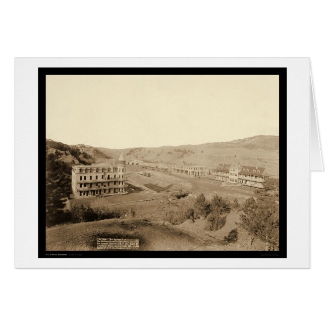 Gillispieのホテル及びMinnekahta Hot Springs SD 1891年 (正面横)